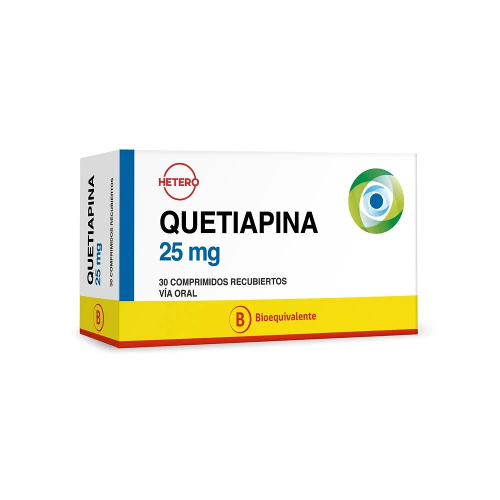 Quetiapina 25 mg x 30 comprimidos seven pharma